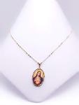 LESLIE BOULES 18K Gold Plated Sacred Heart Necklace