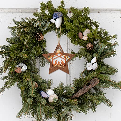 Creawoo Décorations de crèche de Noël en bois