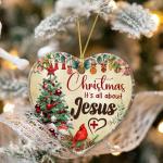 Christmas Jesus Ceramic Nativity Ornament Religious Tree Decoration