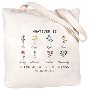 Wildflower Bible Verse Tote Bag - Christian Gifts