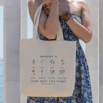 Wildflower Bible Verse Tote Bag - Christian Gifts