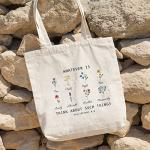 Wildflower Bible Verse Tote Bag - Christian Gifts