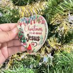 Christmas Jesus Ceramic Nativity Ornament Religious Tree Decoration