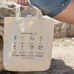 Wildflower Bible Verse Tote Bag - Christian Gifts
