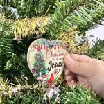 Christmas Jesus Ceramic Nativity Ornament Religious Tree Decoration