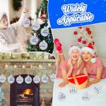 12 Pc Nativity Glass Christmas Ornaments with Vintage Jesus