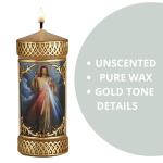 Handmade Catholic Prayer Candle, Unscented, Gift for Christian Families