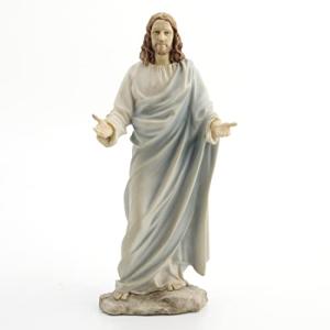 11.75" Jesus Open Arms Decorative Statue, White Figure