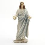 11.75" Jesus Open Arms Decorative Statue, White Figure