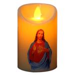 JKPOWER LED Jesus Christ Tealight Pillar Lamp
