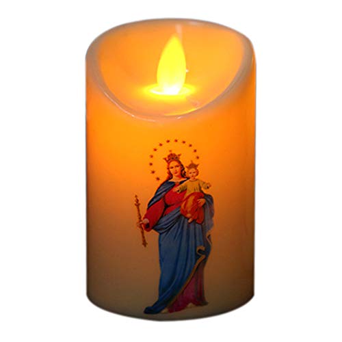 JKPOWER LED Jesus Christ Tealight Pillar Lamp