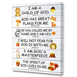 Child of God Bible Verses Wall Art Canvas