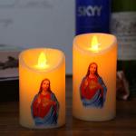 JKPOWER LED Jesus Christ Tealight Pillar Lamp