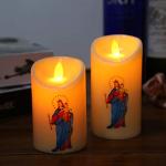 JKPOWER LED Jesus Christ Tealight Pillar Lamp
