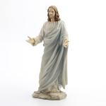 11.75" Jesus Open Arms Decorative Statue, White Figure