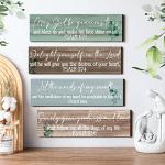 Yulejo 4 Pieces Bible Verses Wall Art Sign