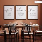 Faith Hope Love Bible Verses Canvas Wall Art