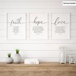 Faith Hope Love Bible Verses Canvas Wall Art
