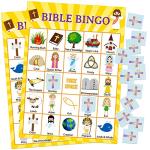 Bible Bingo Game for 24 Players Kids Church