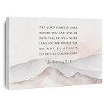 Deuteronomy 31:8 Bible Verse Canvas Print, Christian Decor