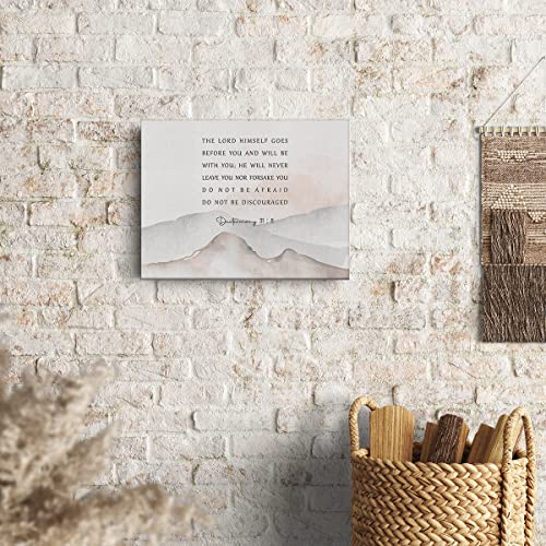 Deuteronomy 31:8 Bible Verse Canvas Print, Christian Decor