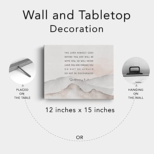Deuteronomy 31:8 Bible Verse Canvas Print, Christian Decor