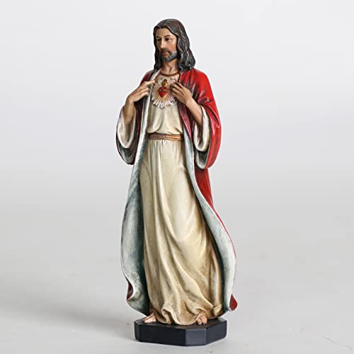 Catholic Sacred Heart of Jesus Statue, Hand Painted