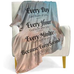 QETXVI Bible Verse Inspirational Thoughts and Prayers Blanket