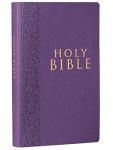 KJV Holy Bible, Faux Leather Softcover, Purple
