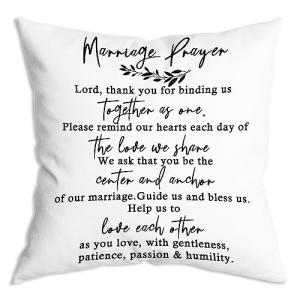 Marriage Prayer Cushion Cover for Sofa Bed - 18x18