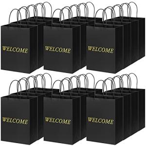 100 Pcs Kraft Welcome Gift Bags for Events
