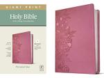 NLT Giant Print Holy Bible: Peony Pink LeatherLike