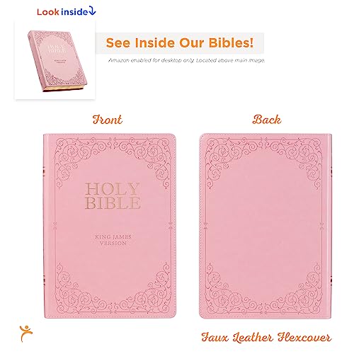 KJV Giant Print Full-size Holy Bible, Pink