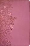 NLT Giant Print Holy Bible: Peony Pink LeatherLike