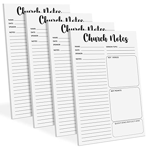 Religious Sermon Note Pads Bundle for Church Notes
