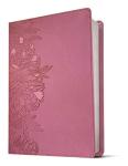 NLT Giant Print Holy Bible: Peony Pink LeatherLike