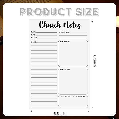 Religious Sermon Note Pads Bundle for Church Notes