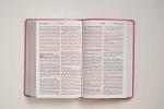 NLT Giant Print Holy Bible: Peony Pink LeatherLike