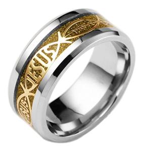 Stainless Steel Jesus Wedding Band Ring Size 6-13