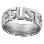 Stainless Steel Jesus Cross Ring for Religious Events