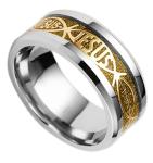 Stainless Steel Jesus Wedding Band Ring Size 6-13