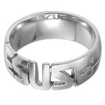 Stainless Steel Jesus Cross Ring for Religious Events