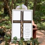 Matthew 19:6 Unity Cross Braid Wedding Sign Wood Frame