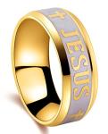 Stainless Steel Jesus Cross Ring - Size 6-14