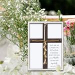 Matthew 19:6 Unity Cross Braid Wedding Sign Wood Frame