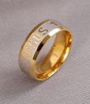 Stainless Steel Jesus Cross Ring - Size 6-14