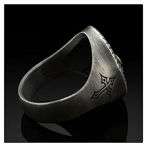 Men's Jesus Head Ring Religious Signet Amulet Baptism Hip Hop Biker Jewelry