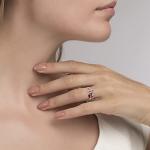 Jesus Sacred Heart Cross Ring - Sterling Silver