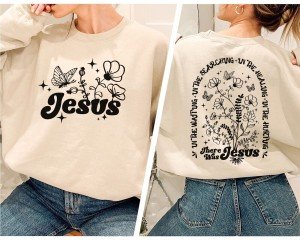 Jesus Floral Bible Verse Crewneck Sweatshirt