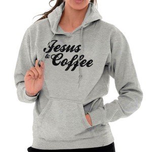 Funny Jesus Christ Coffee Long Sleeve Hoodie for Women